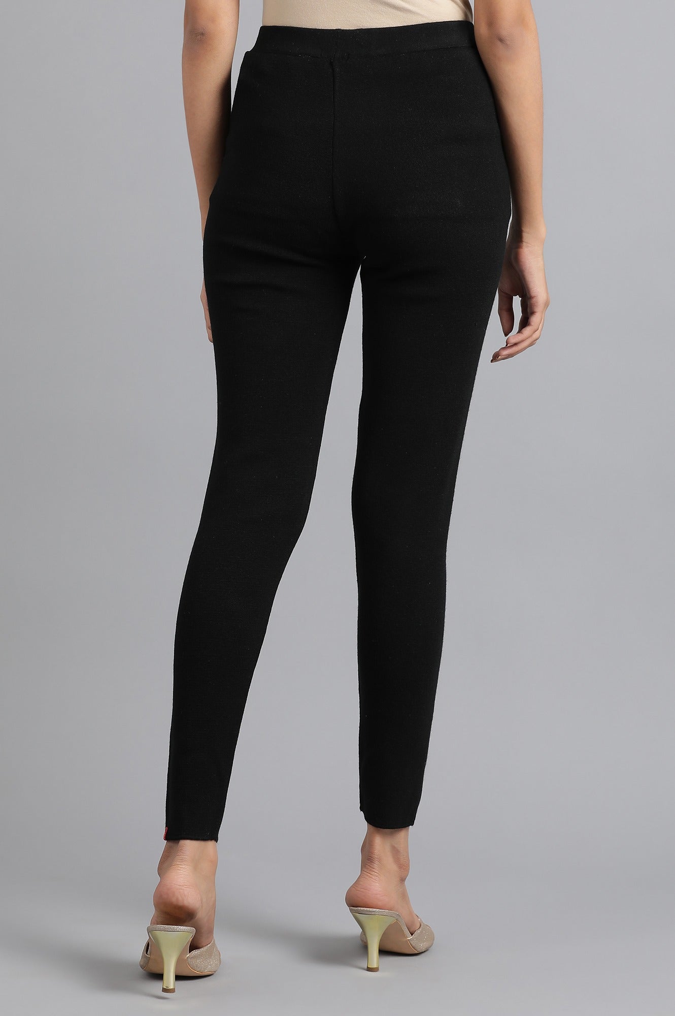 Black Woollen Leggings