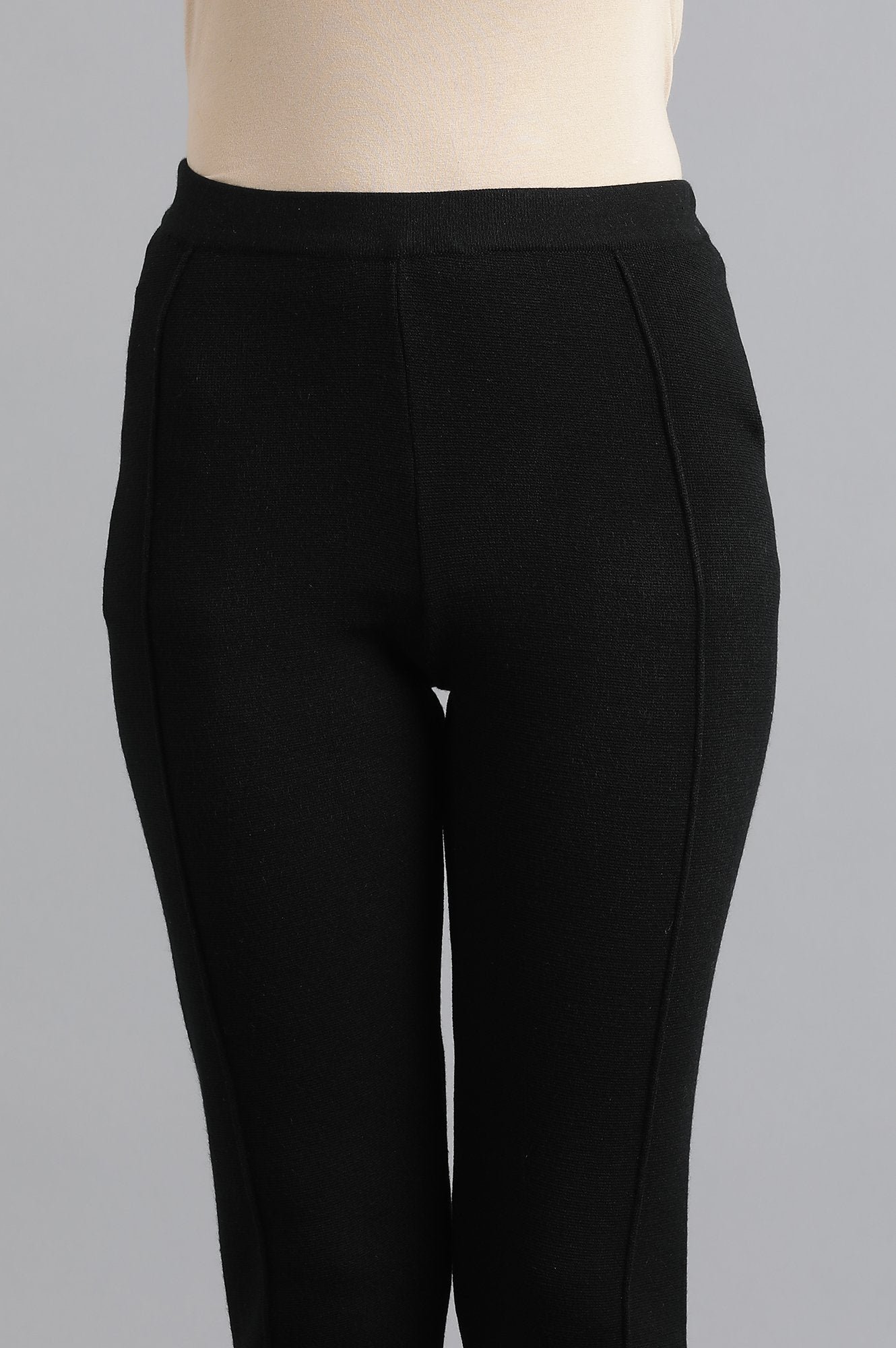 Black Woollen Leggings