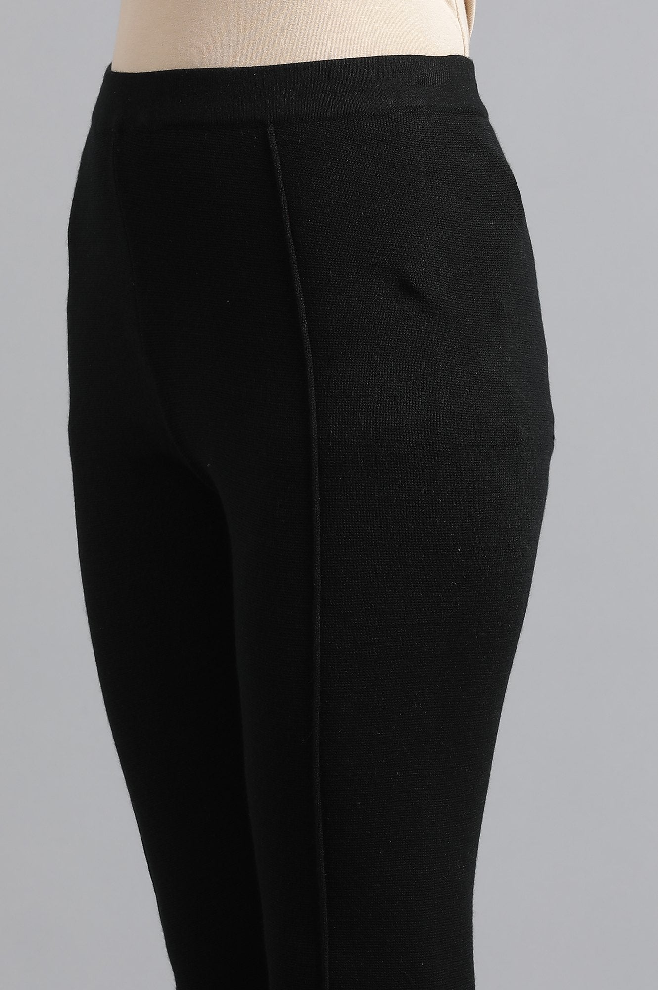 Black Woollen Leggings