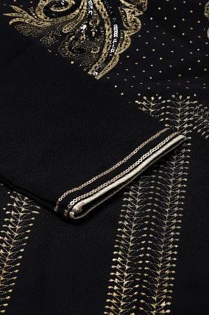 Black Festive kurta With Sequins - wforwoman