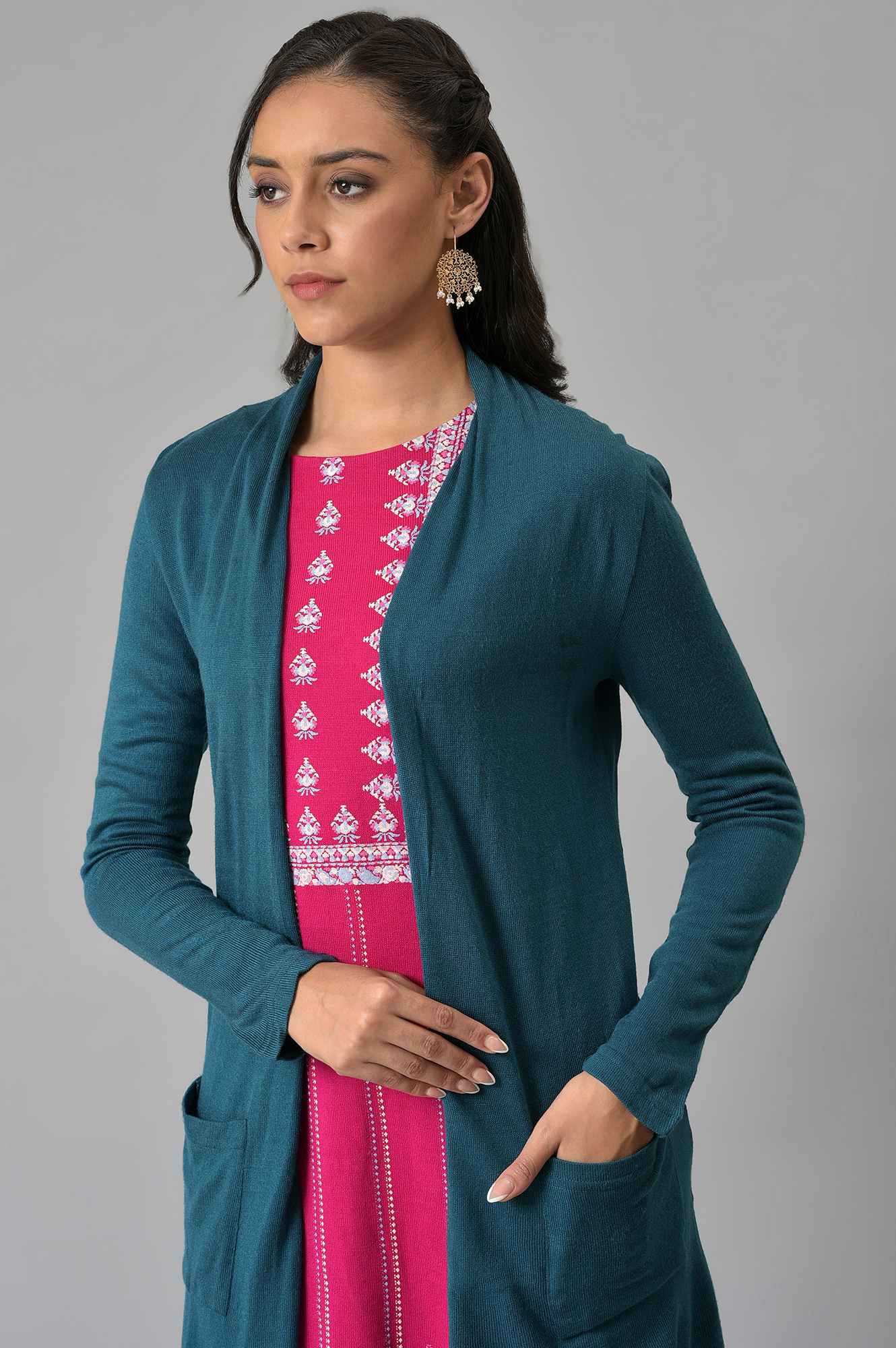 Blue Basic Cardigan