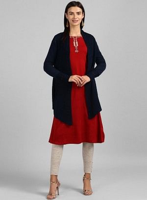 Navy Woollen Cardigan