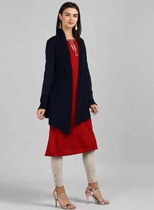 Navy Woollen Cardigan