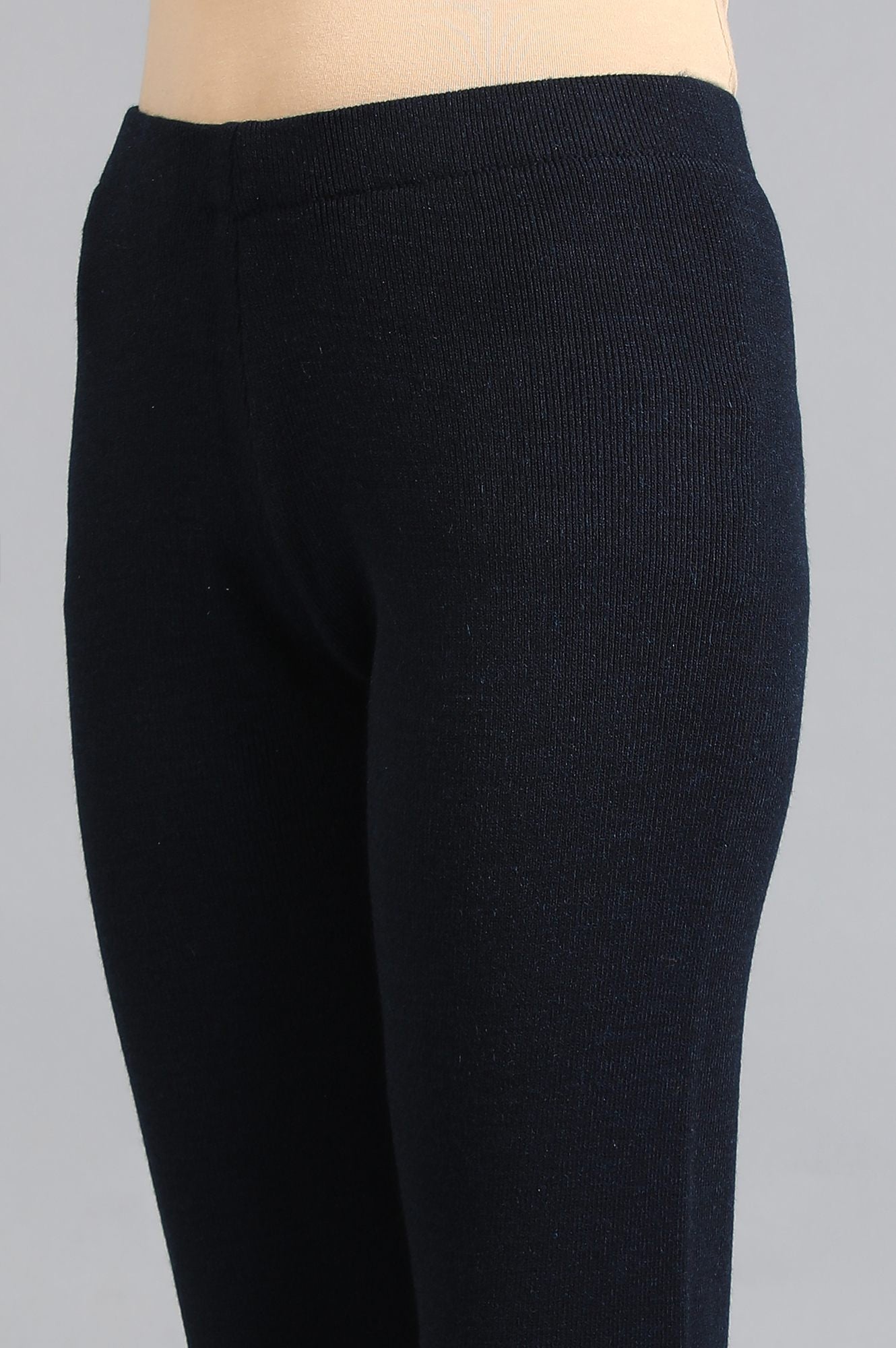 Blue Fitted Winter Tights