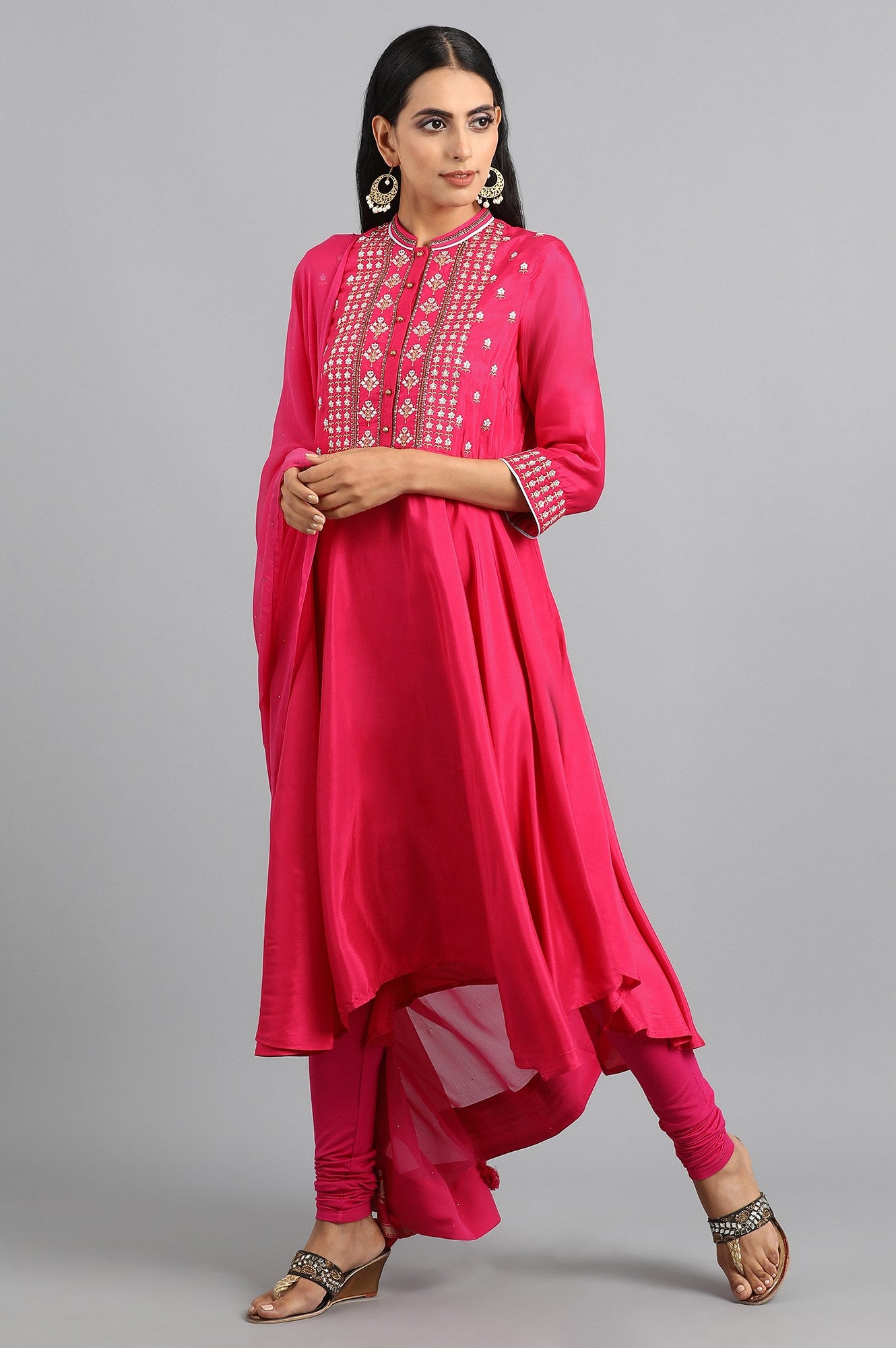 Pink Knitted Churidar