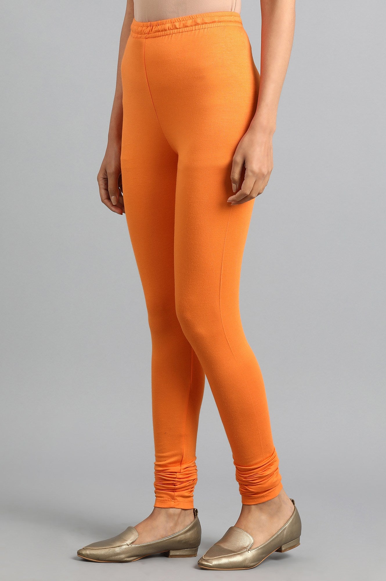 Orange Knitted Churidar