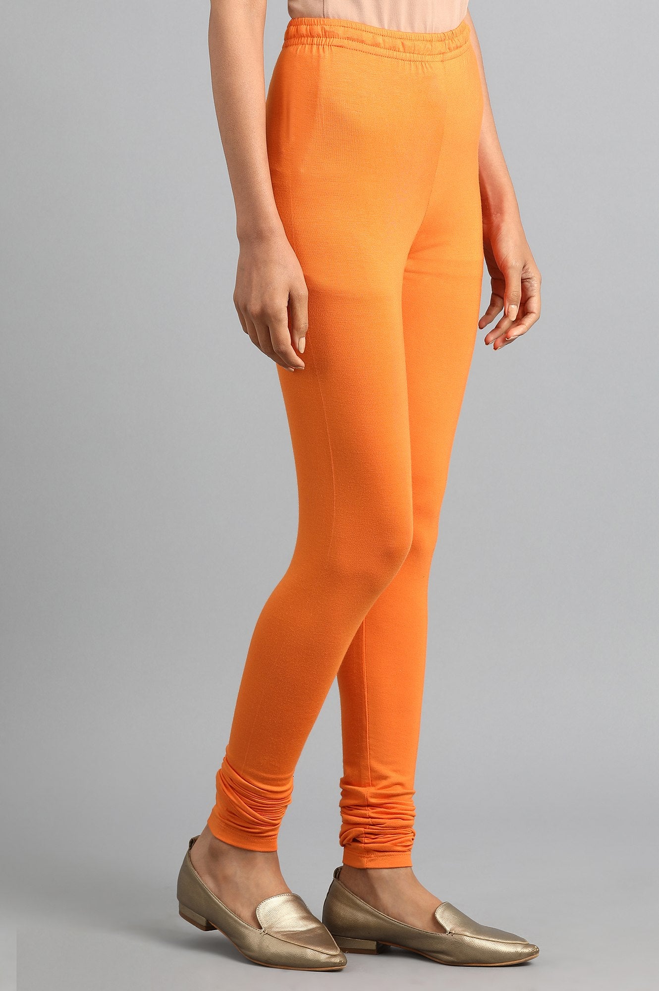 Orange Knitted Churidar