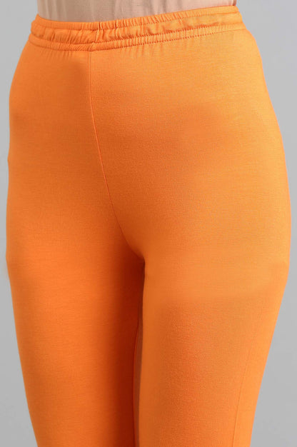 Orange Knitted Churidar