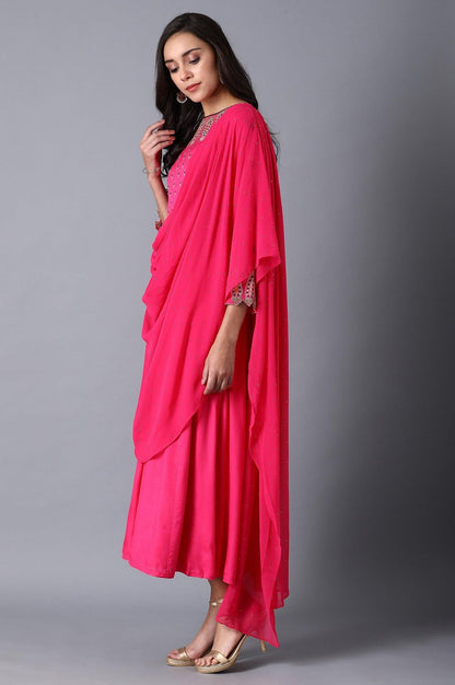 Pink Anarkali kurta - wforwoman