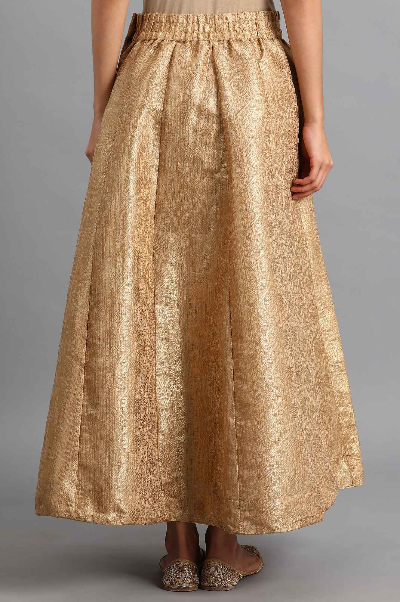 Gold Jacquard Skirt