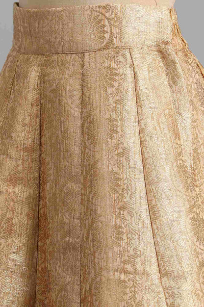 Gold Jacquard Skirt