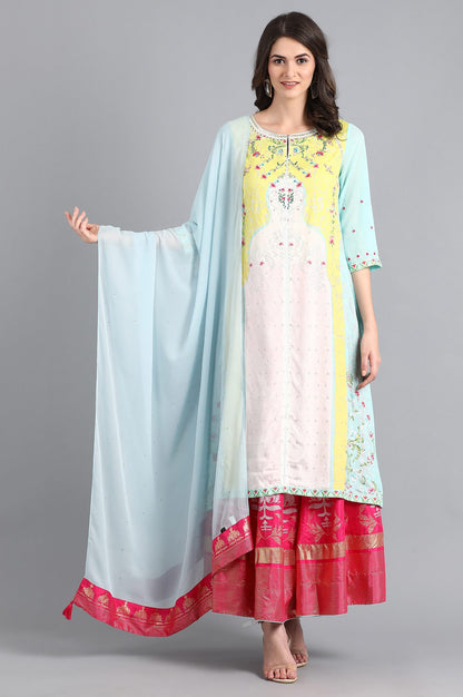 Blue Chiffon Dupatta