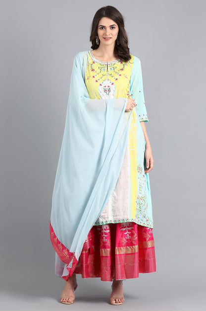 Blue Chiffon Dupatta