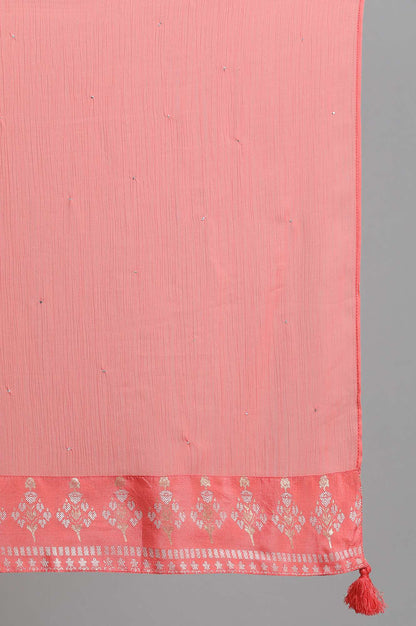 Peach Chiffon Dupatta