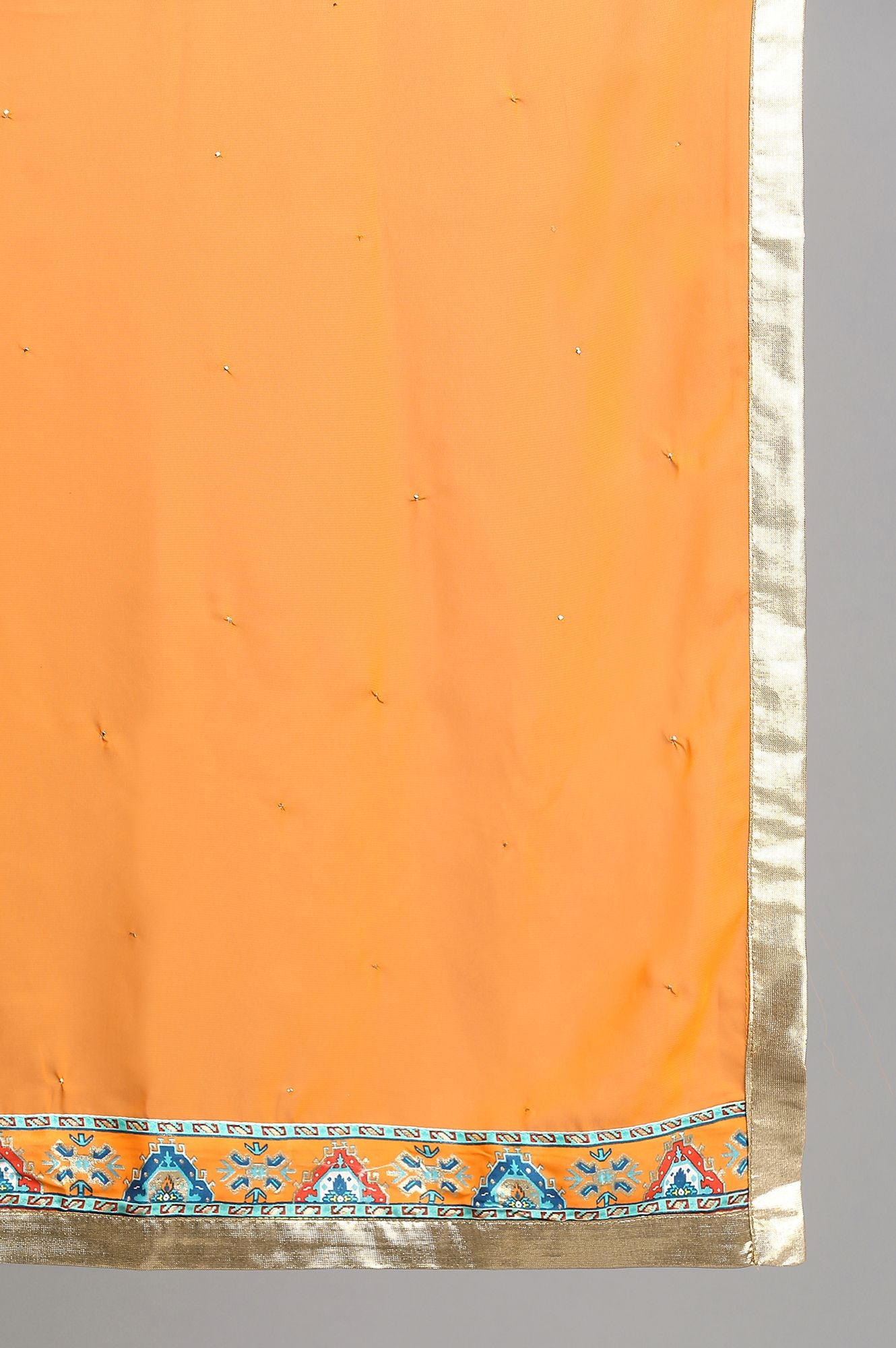 Orange Solid Dupatta