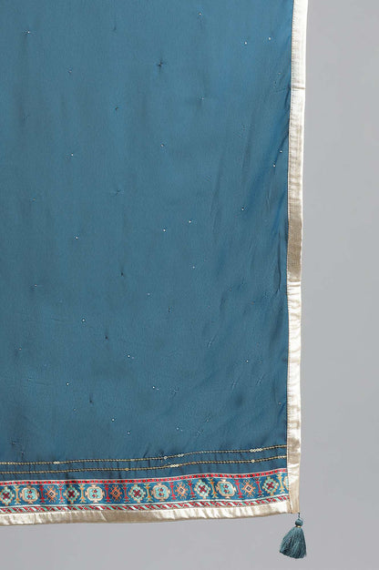 Blue Georgette Dupatta