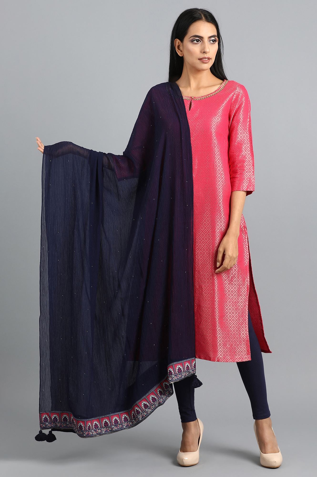 Blue Chiffon Dupatta