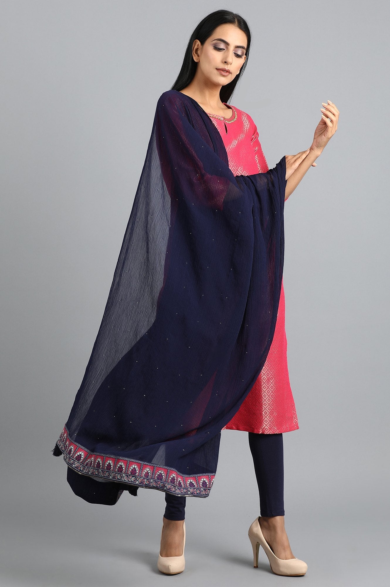 Blue Chiffon Dupatta