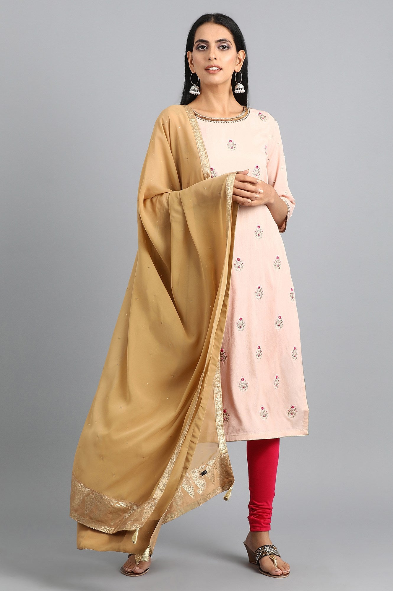 Gold Solid Dupatta