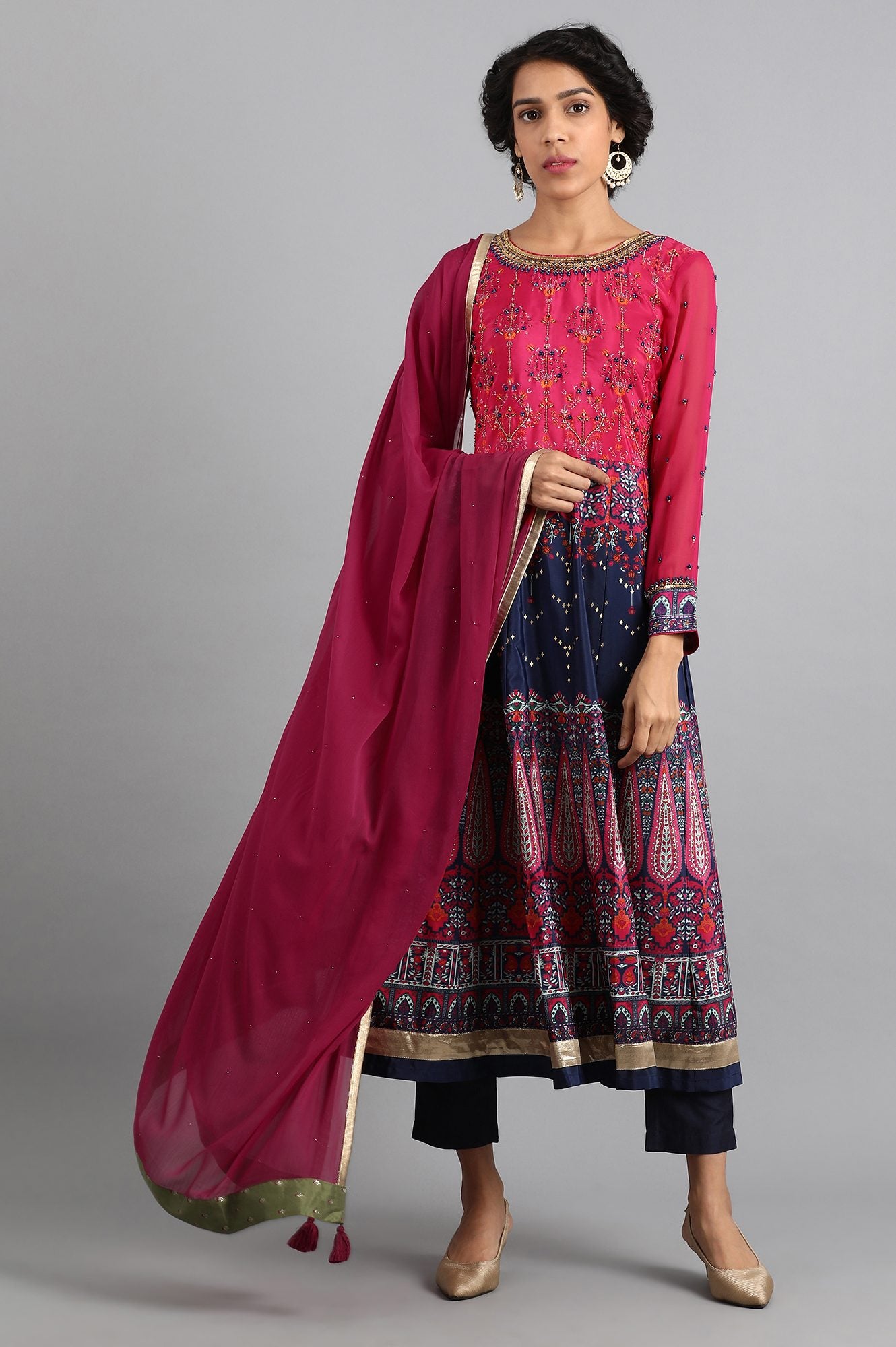 Wine Chiffon Dupatta