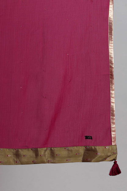 Wine Chiffon Dupatta