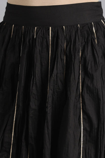 Black Crinkled Skirt