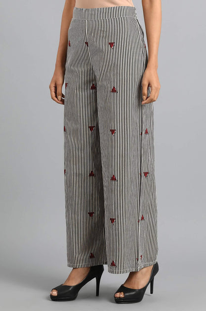 White Striped Pants - wforwoman