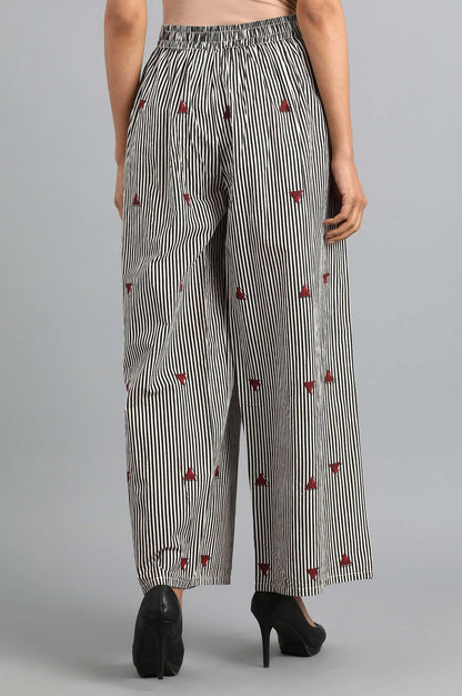 White Striped Pants - wforwoman