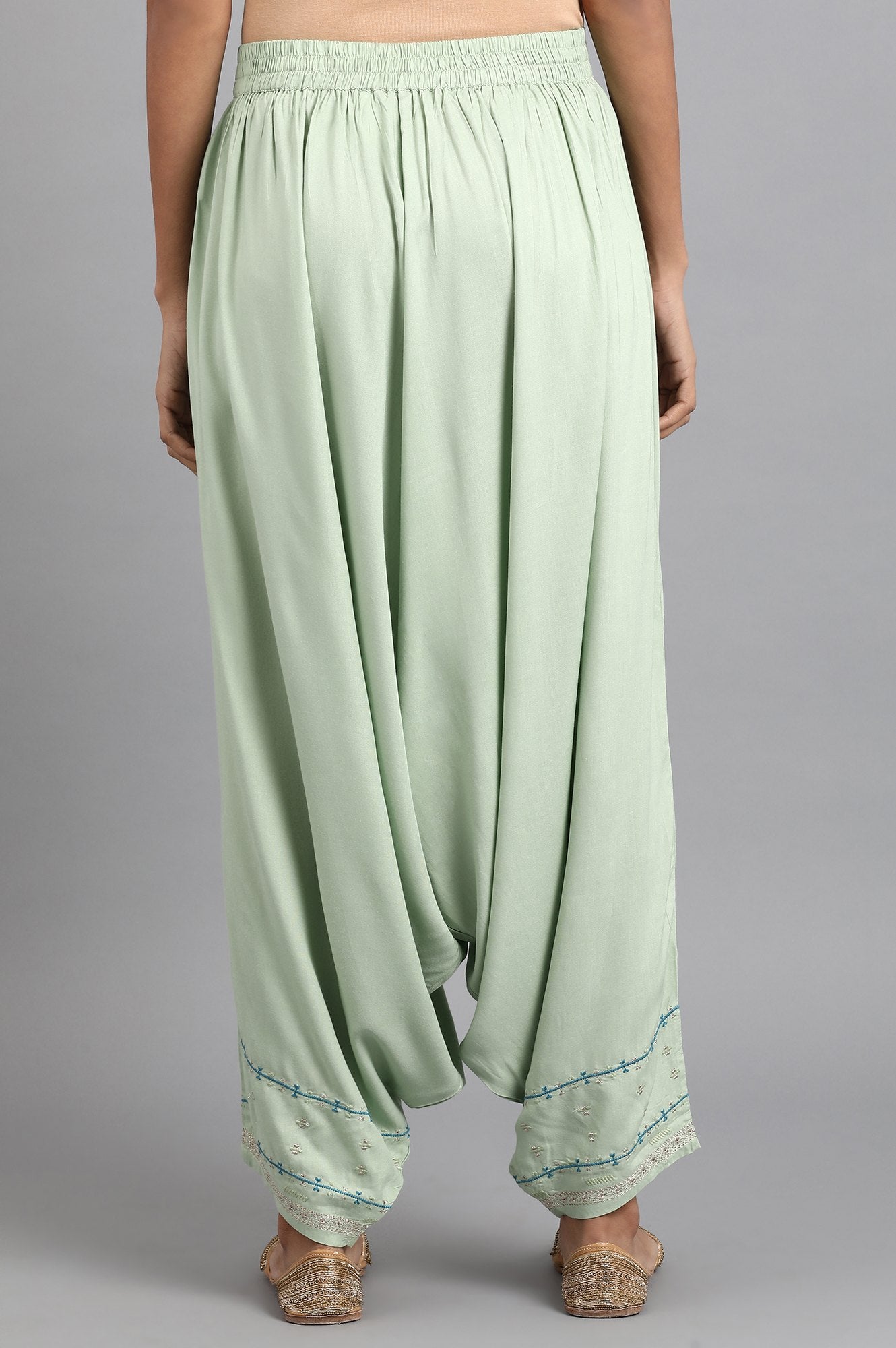 Green Draped Pants