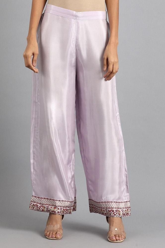 Purple Parallel Pants - wforwoman