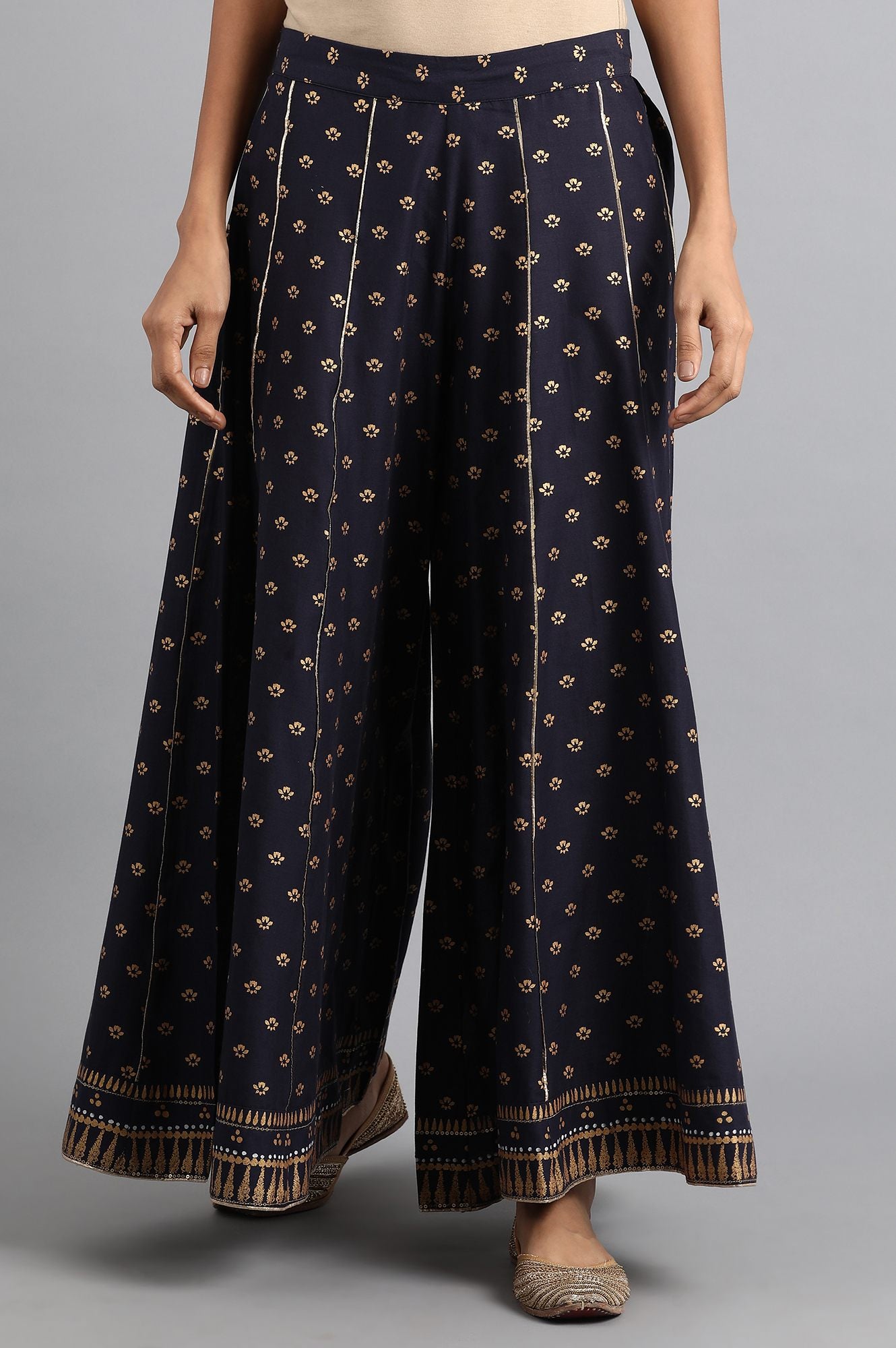 Blue Printed Culottes