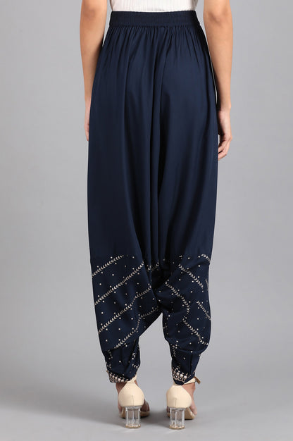 Blue Draped Pants