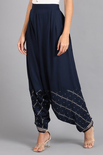 Blue Draped Pants