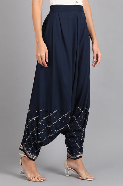 Blue Draped Pants