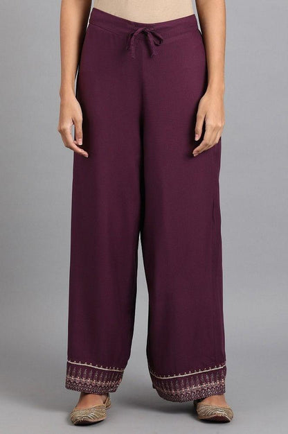 Purple Parallel Pants - wforwoman