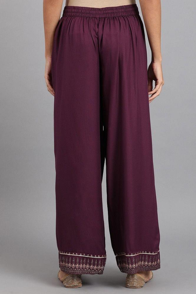 Purple Parallel Pants - wforwoman