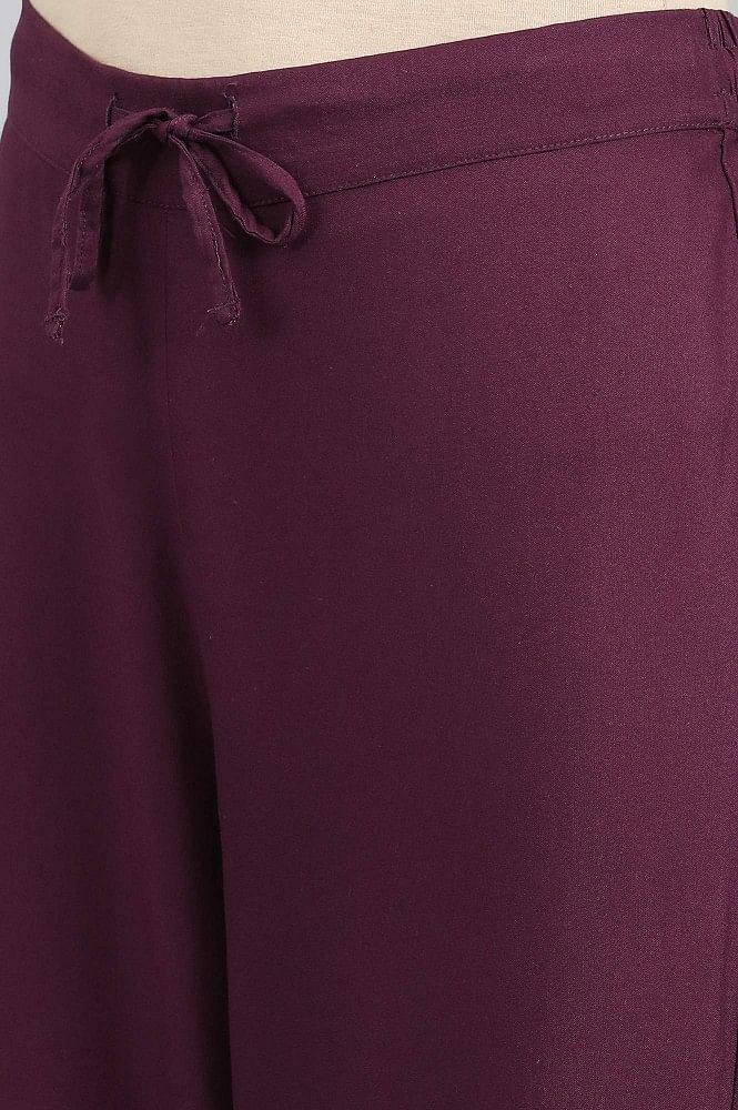 Purple Parallel Pants - wforwoman