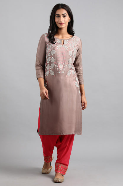 Pink Embroidered Salwar Pants