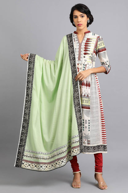 Green Solid Dupatta