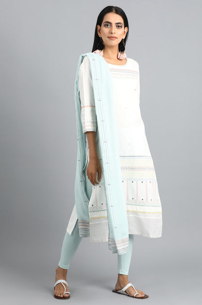 Blue Printed Dupatta