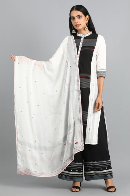 Ecru Printed Dupatta