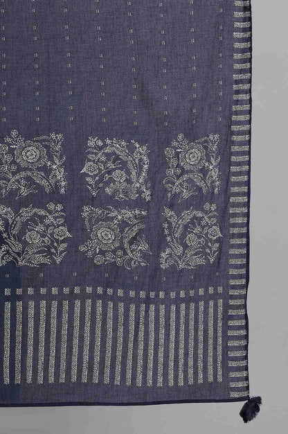 Blue Printed Dupatta