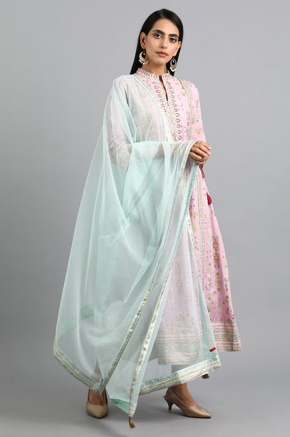 Blue Solid Dupatta