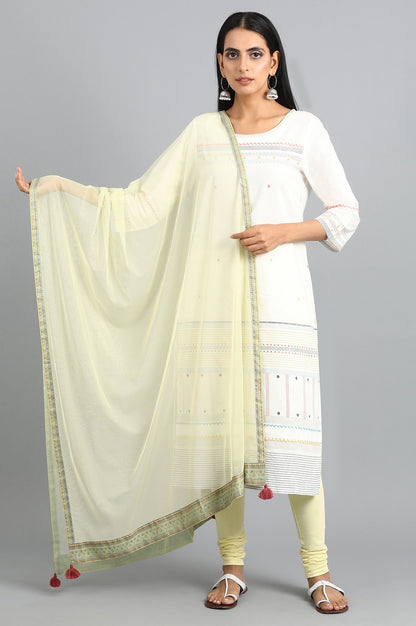 Yellow Printed Dupatta