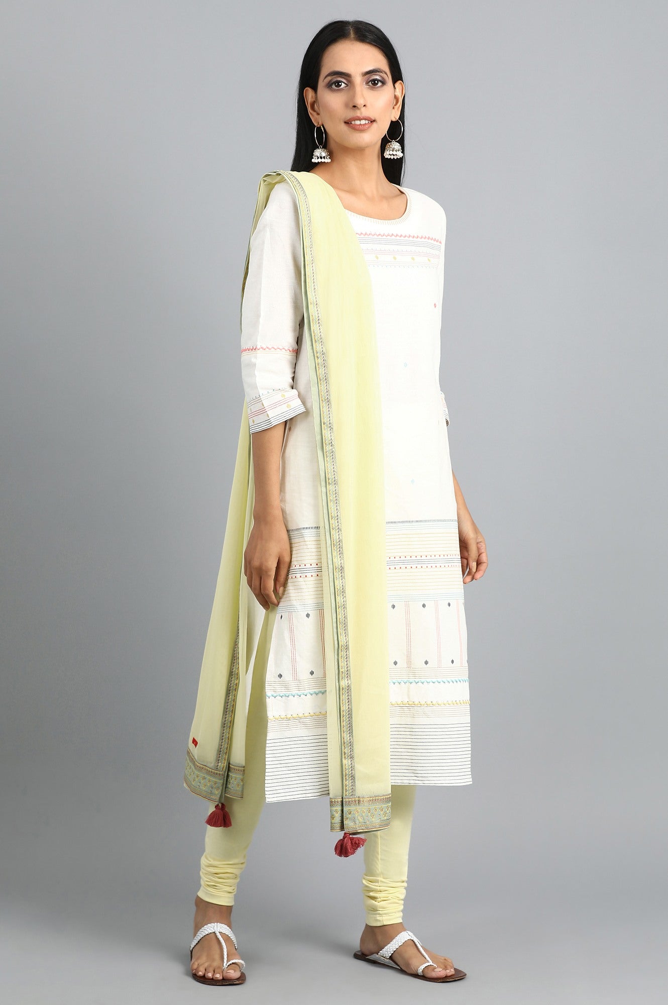 Yellow Printed Dupatta