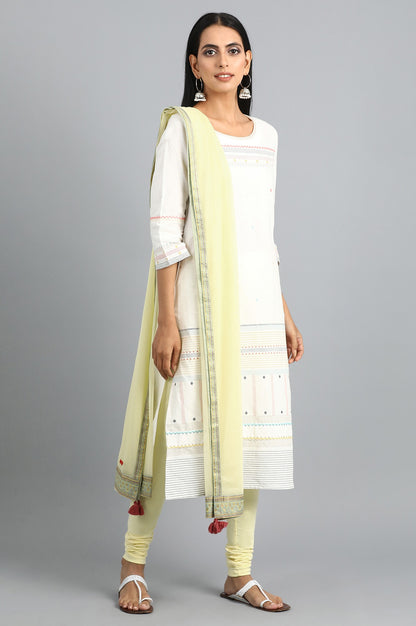 Yellow Printed Dupatta