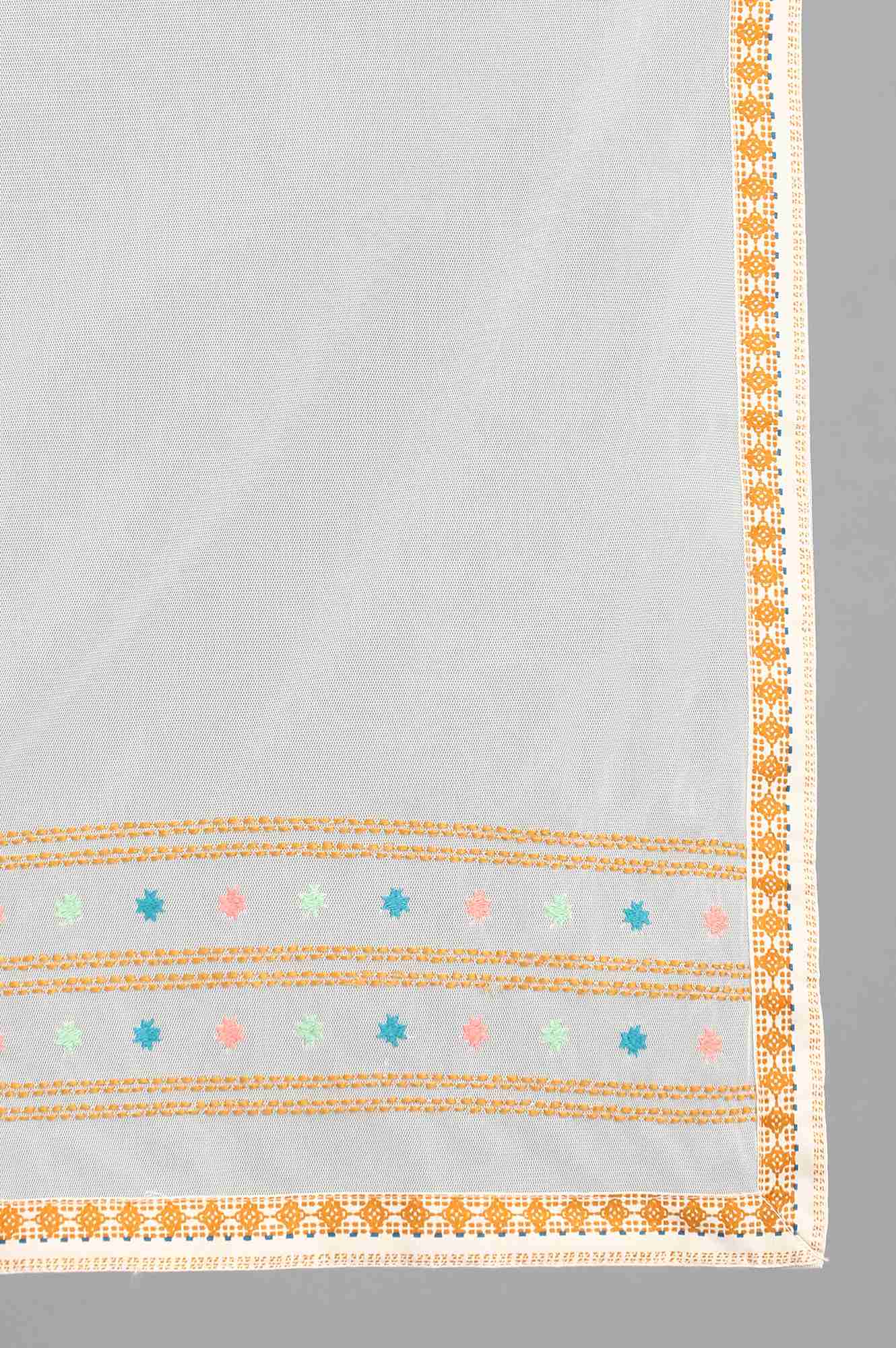 White Embroidered Dupatta