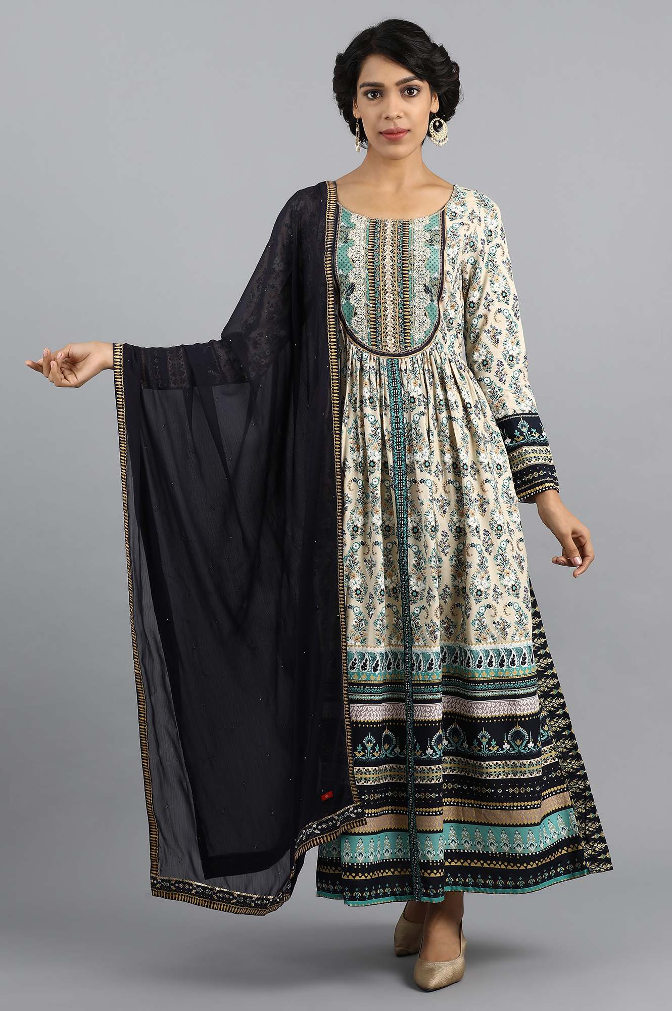 Blue Chiffon Dupatta