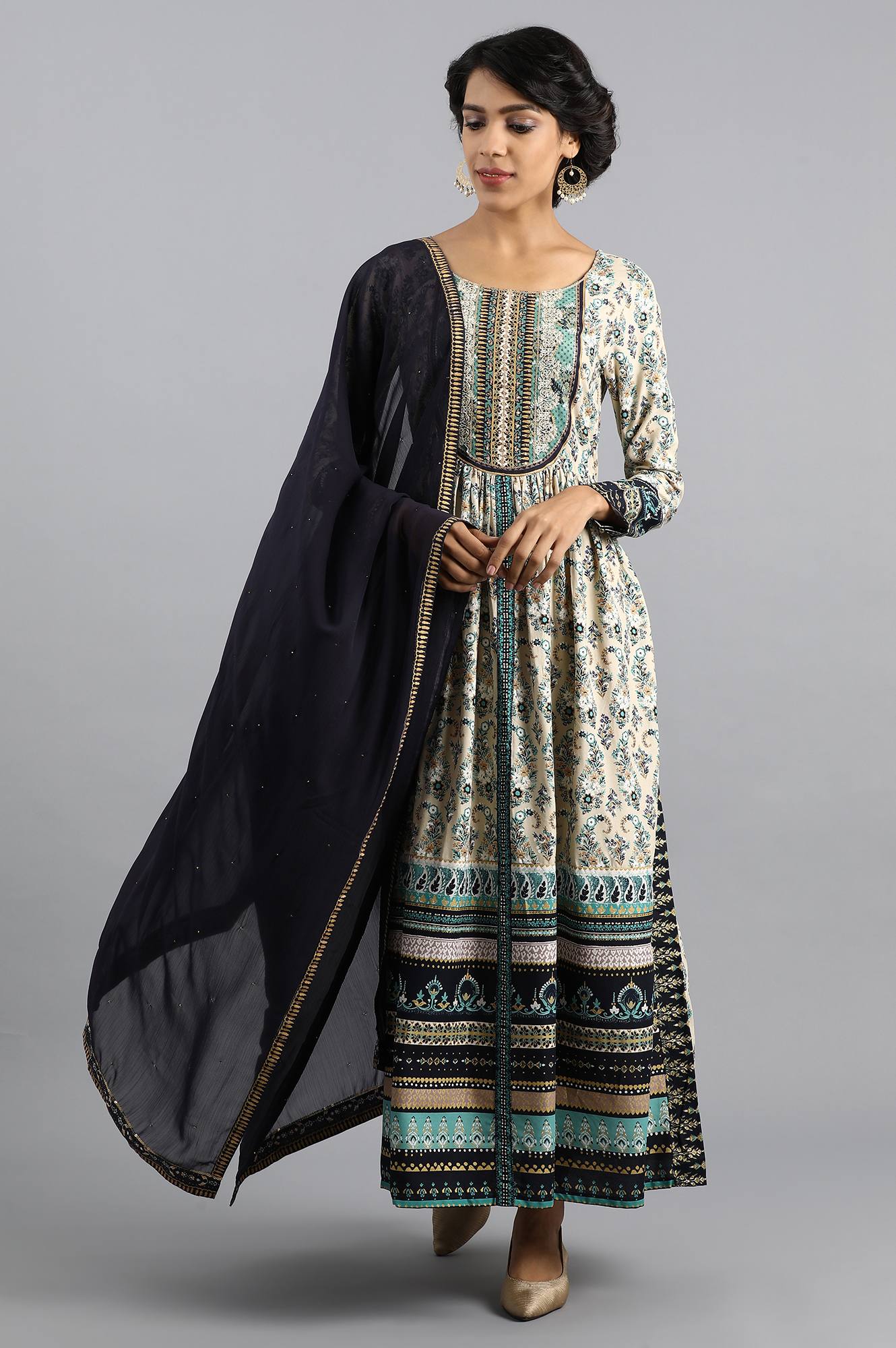 Blue Chiffon Dupatta