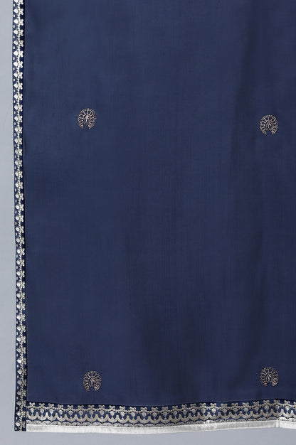 Blue Embroidered Dupatta